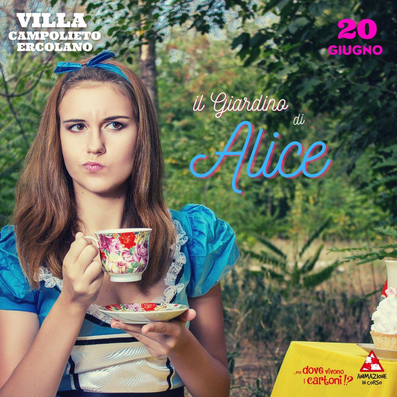 “Ma dove vivono i cartoni?”: Villa Campolieto diventa “Il giardino di Alice”