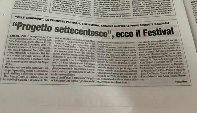 “Progetto Settecento”, ecco il Festival