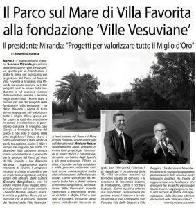 Il Parco sul mare di Villa Favorita alla fondazione Ville Vesuviane